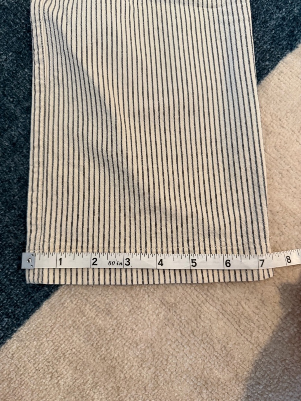 American Apparel Striped Cotton Chino Pants - Blue/White - Picture 6 of 10